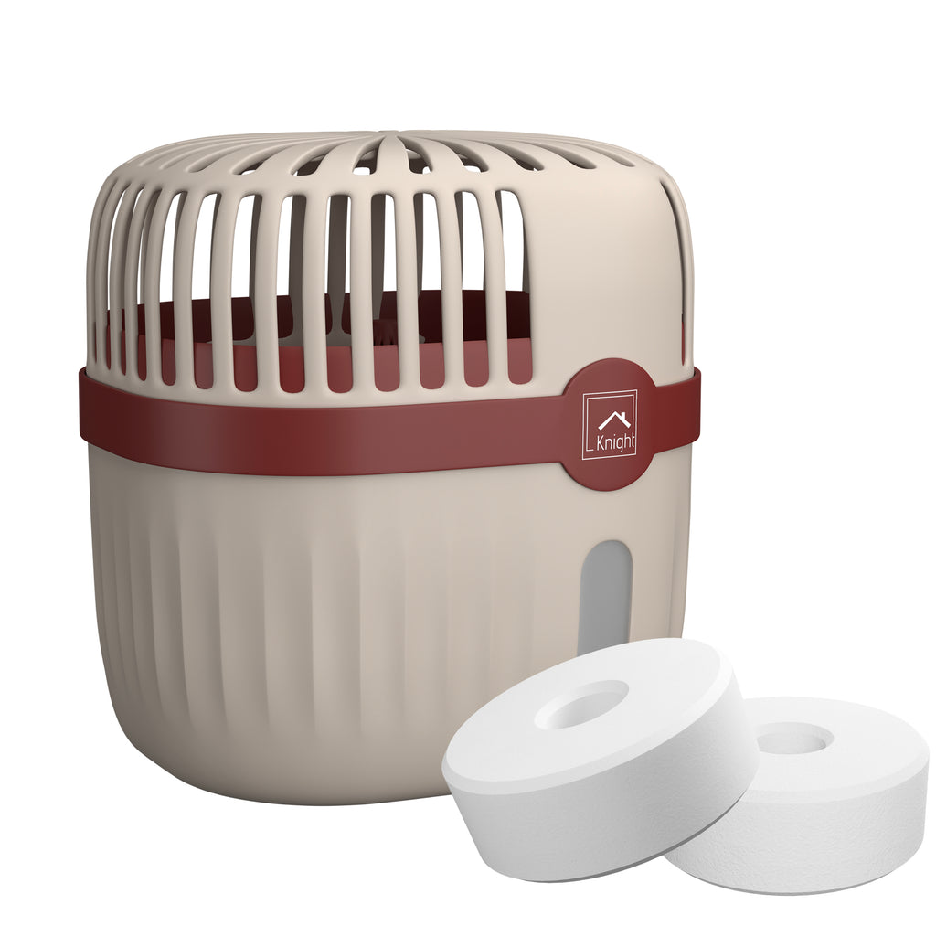 702837-KNIGHT Refillable & Reusable Dehumidifier, 360º Moisture Absorber- Red