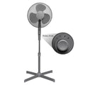 KNIGHT 16" Matt Finish Fan with 4‑Position Rotary Control – Grey