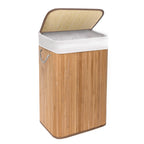 KNIGHT Bamboo Laundry Basket, 72L Laundry Hamper with Removable Washable Lining – Natural