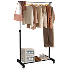 Knight Heavy Duty Clothes Rail-Double-Black
