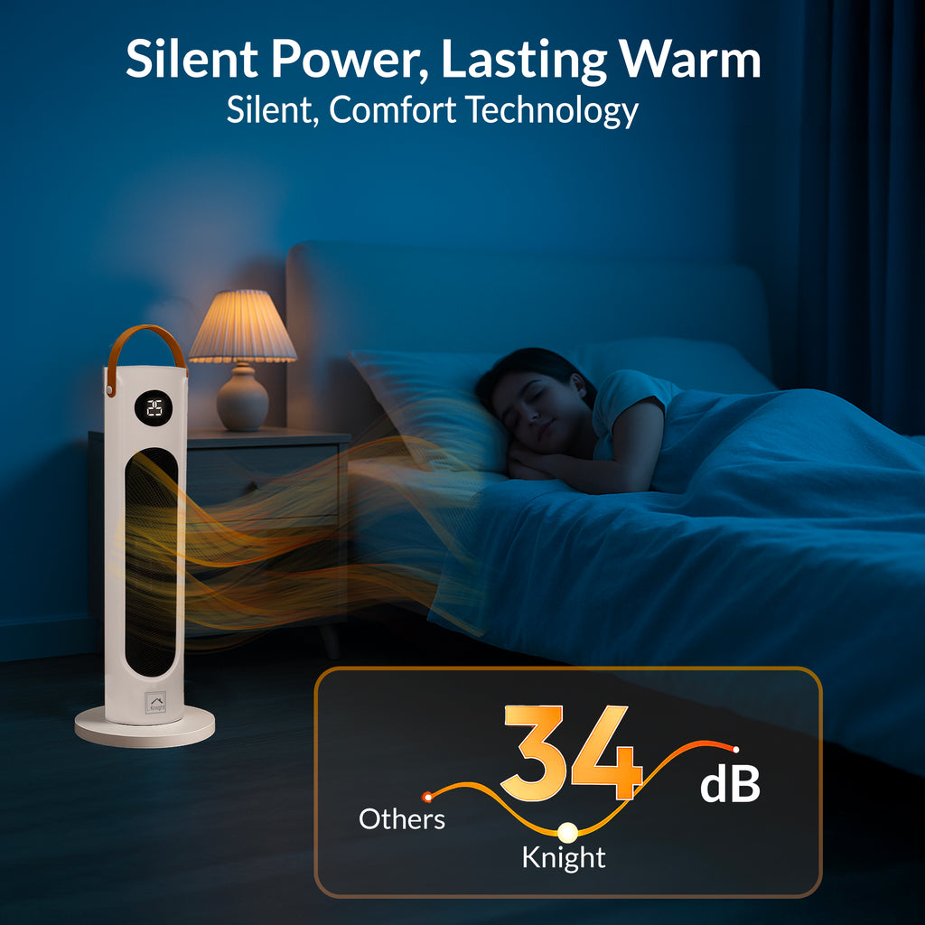 KNIGHT Electric Heater 2000W – Portable Ceramic Fan Heater