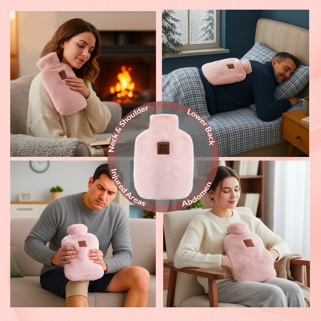 KNIGHT Rechargeable Hot Water Bottle with Charger – Pink