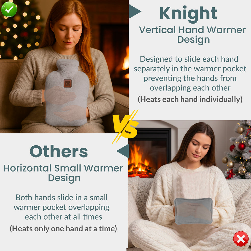 922945-KNIGHT Rechargeable Hot Water Bottle with Charger-Champagne