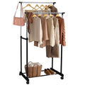 Knight Heavy Duty Clothes Rail-Double-Black