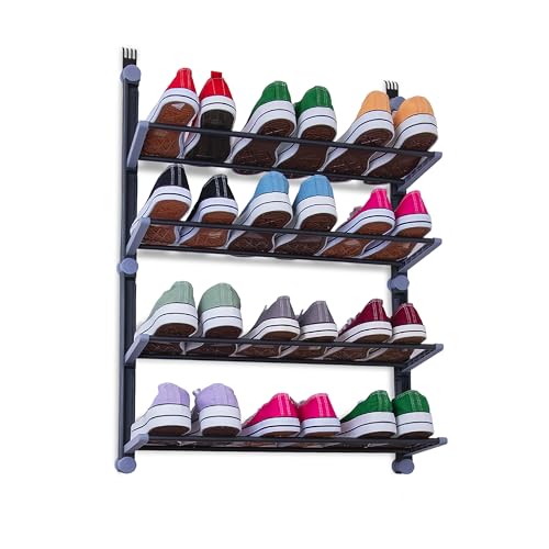Over‑The‑Door Shoe Storage Organiser – 4‑Tier Hanging Rack| KNIGHT | Black