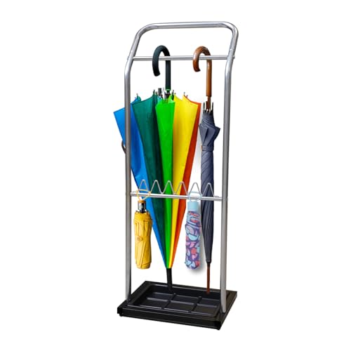 Knight Chrome Umbrella Stand with Removable Drip Tray