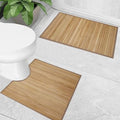 Knight Bamboo Floor Mat, Single and Set of 2 Bamboo Bath Mat