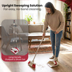923805-KNIGHT All-in-one 5-Piece Household Cleaning Brush Set - Ivory/Red