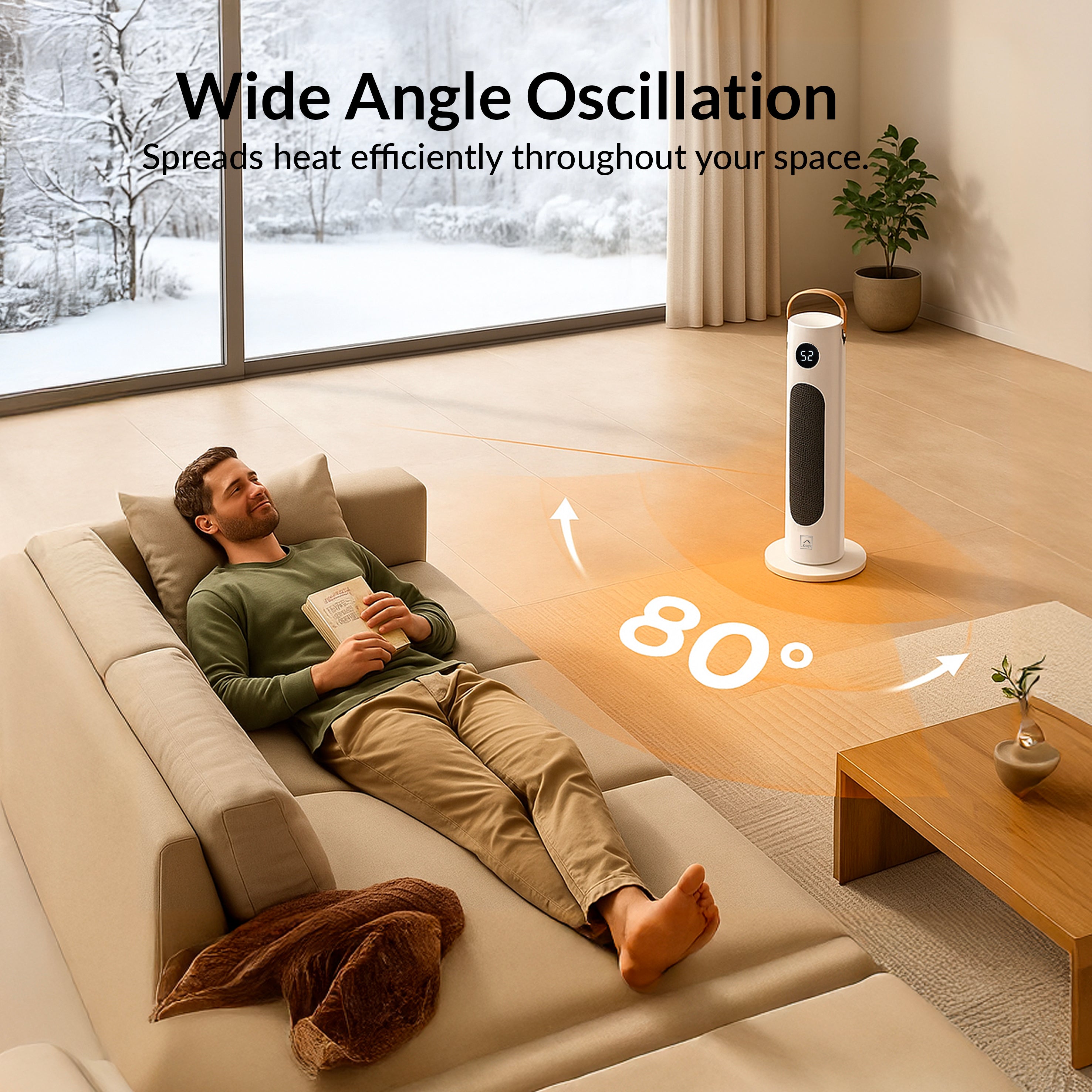 KNIGHT Electric Heater 2000W – Portable Ceramic Fan Heater