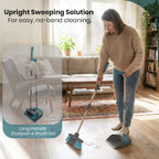 923867-KNIGHT All-in-one 5-Piece Household Cleaning Brush Set - Grey-Teal