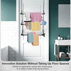 Knight 3-Tier Over The Door Clothes Airer-Grey