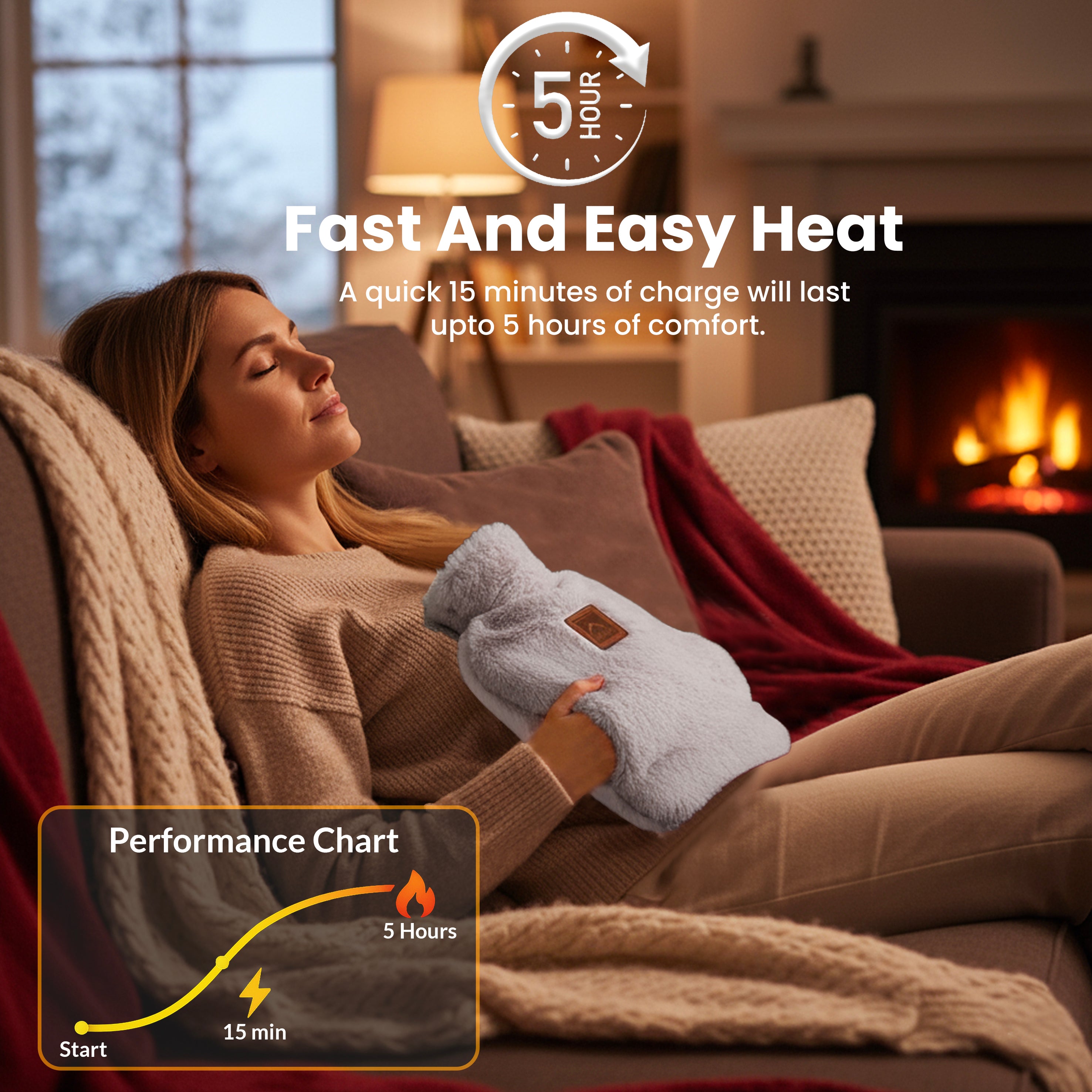922945-KNIGHT Rechargeable Hot Water Bottle with Charger-Champagne