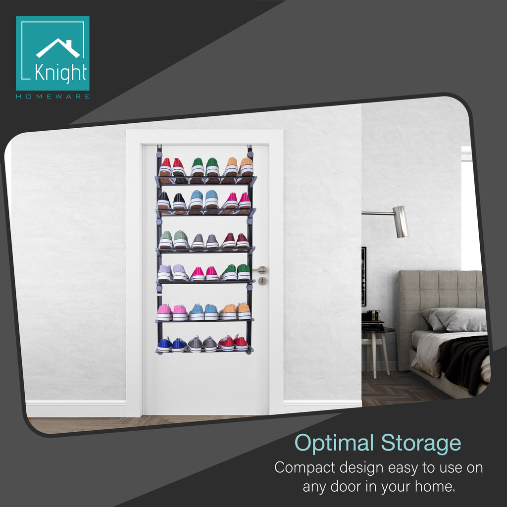 921849-KNIGHT Over The Door Shoe Rack-6 Tier