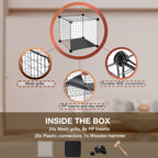 Knight 6 Cube Interlocking Storage Rack | Metal Wire Mesh Shelves | Metal Wire Fence| Combination Display Stand Unit | Large Capacity | Free Rubber Mallet | 62 x 31 x 93 cm | Black