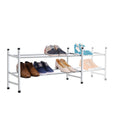 701441-KNIGHT 2 Tier Extendable Shoe Rack-2 Tier-Chrome