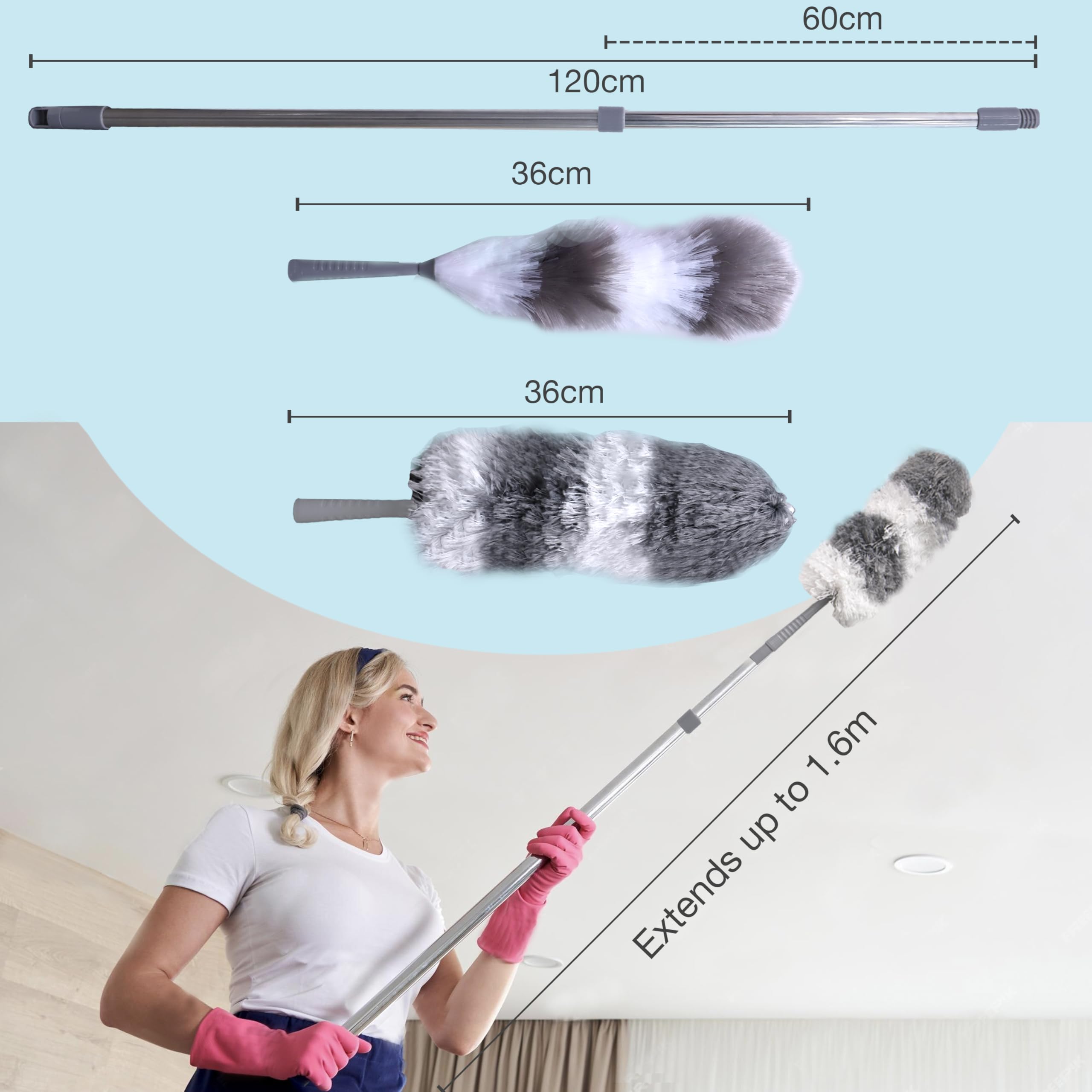 Knight Telescopic Extendable Feather Duster