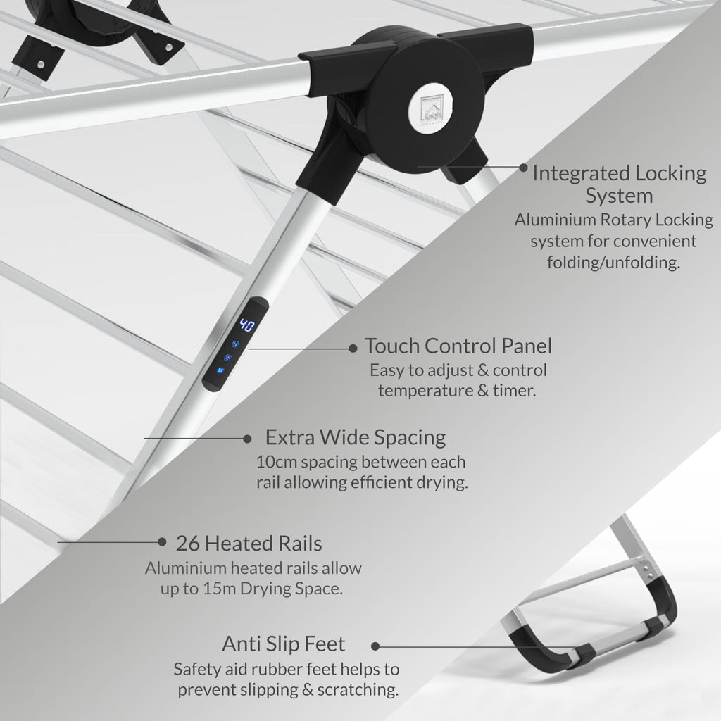 KNIGHT AeroDry‑Series X Heated Clothes Airer – Patent Design