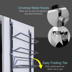 Over‑The‑Door Shoe Storage Organiser – 4‑Tier Hanging Rack| KNIGHT | Black