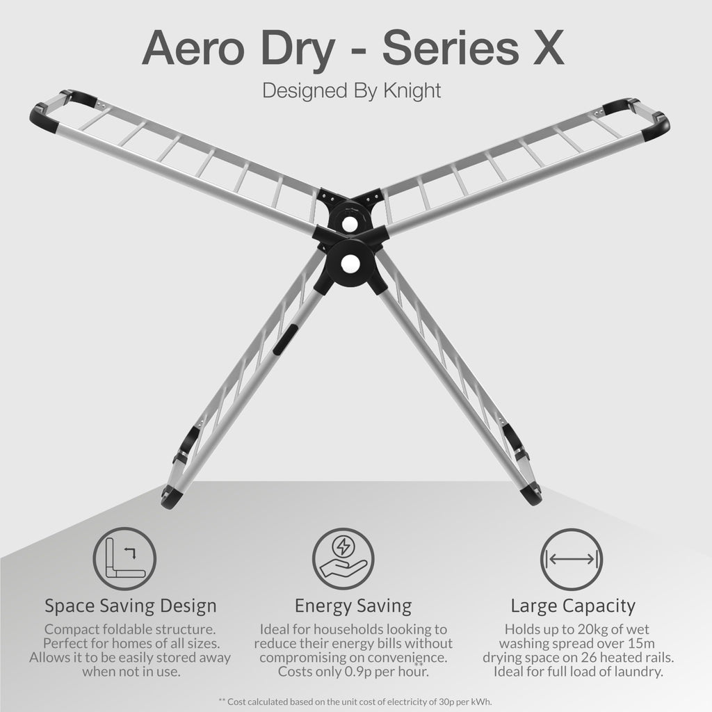KNIGHT AeroDry‑Series X Heated Clothes Airer – Patent Design