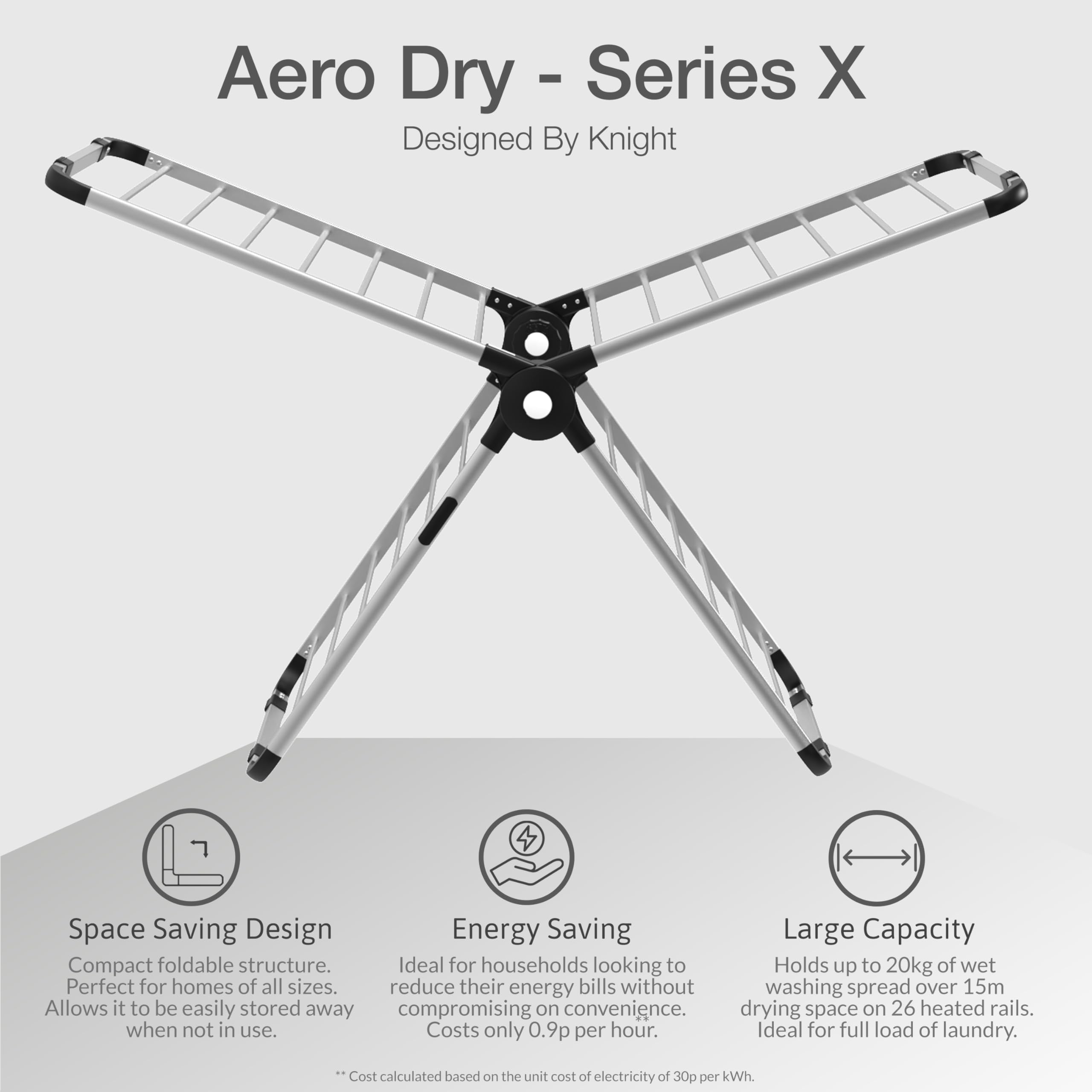 KNIGHT AeroDry‑Series X Heated Clothes Airer – Patent Design