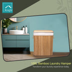 923140-KNIGHT Bamboo Laundry Hamper 105L - Dual Compartment Basket, With Removable & Washable Liner_Natural