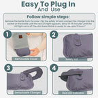 922945-KNIGHT Rechargeable Hot Water Bottle with Charger-Champagne