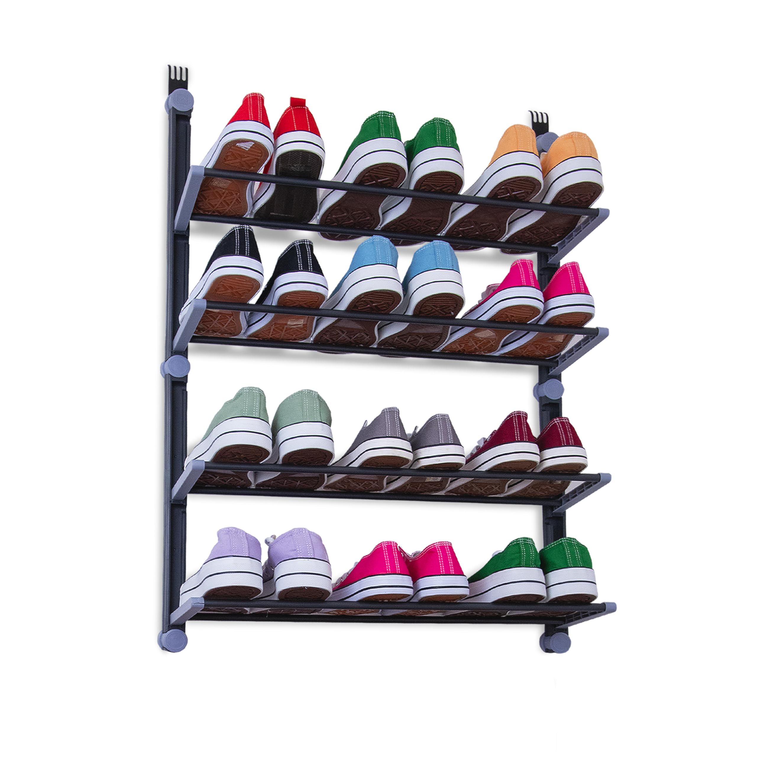 Over‑The‑Door Shoe Storage Organiser – 4‑Tier Hanging Rack| KNIGHT | Black
