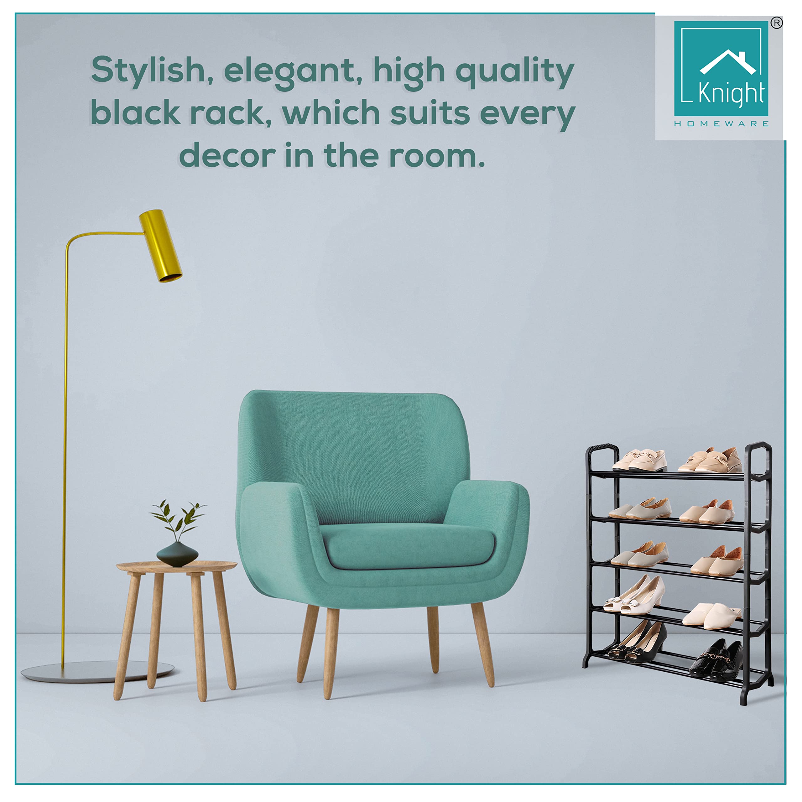 Knight 5 Tier Space Matt Colour Shoe Rack(5 Tier)
