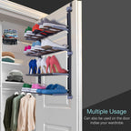 Over‑The‑Door Shoe Storage Organiser – 4‑Tier Hanging Rack| KNIGHT | Black
