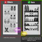 Over‑The‑Door Shoe Storage Organiser – 4‑Tier Hanging Rack| KNIGHT | Black