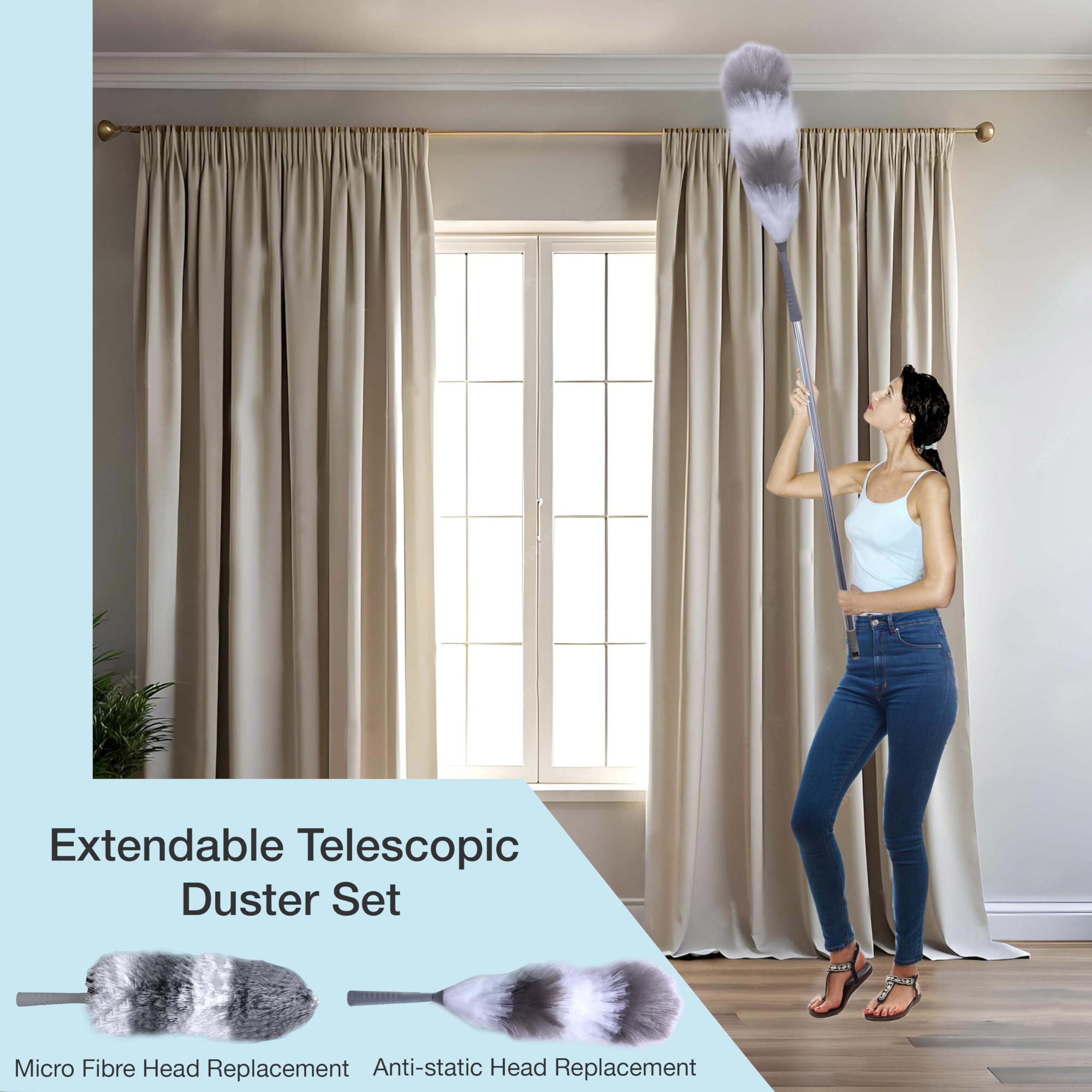 Knight Telescopic Extendable Feather Duster
