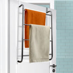 Knight Over Door Towel Rail With 4 Towel Bar | Hanging Towel Rack For Bathroom & Kitchen | Hand Towel Holder | Kitchen Towel Holder | Chrome Finish.