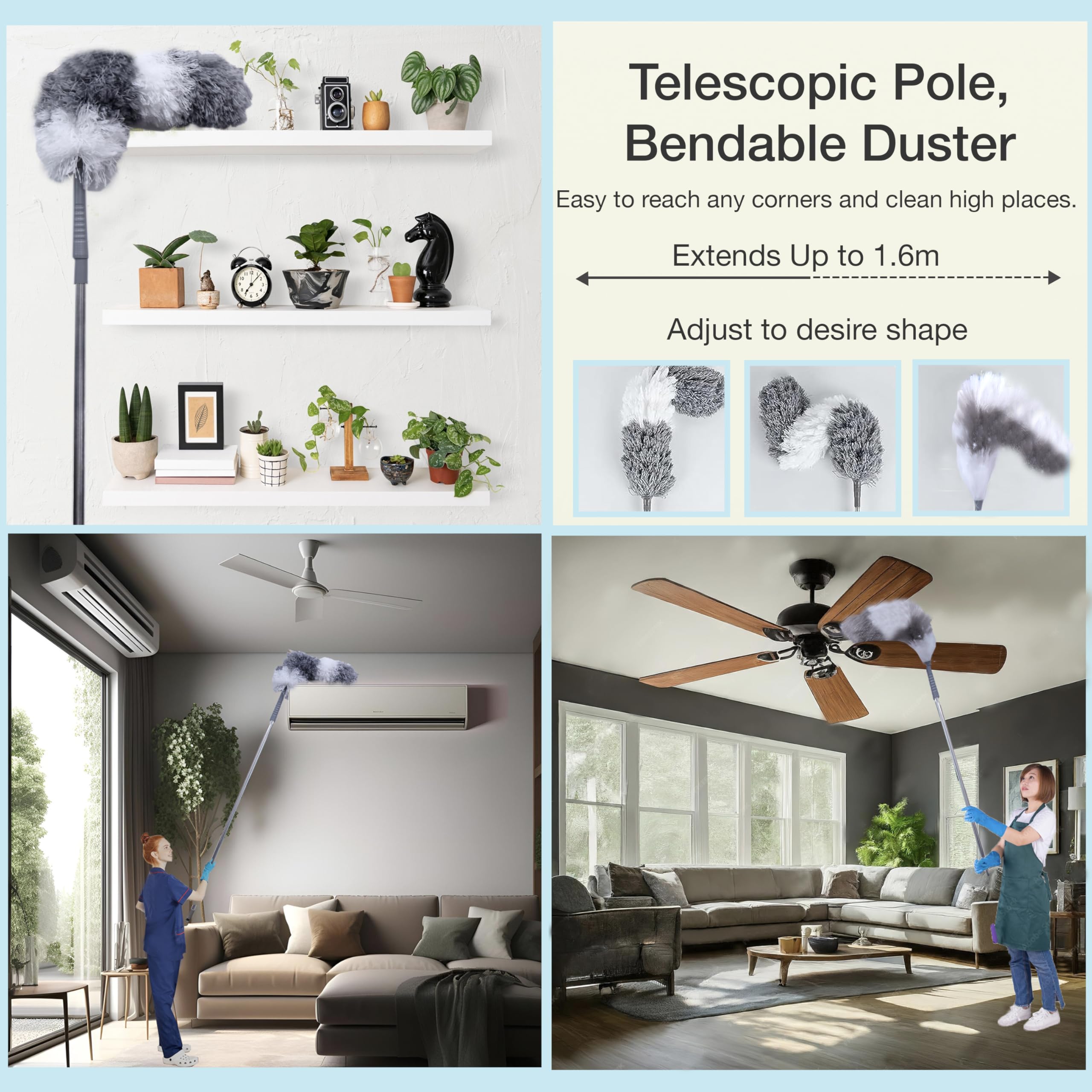 Knight Telescopic Extendable Feather Duster