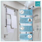 Knight Over Door Towel Rail With 4 Towel Bar | Hanging Towel Rack For Bathroom & Kitchen | Hand Towel Holder | Kitchen Towel Holder | Chrome Finish.