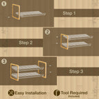 Knight 2 Tier Bamboo Shoe Rack-Natural