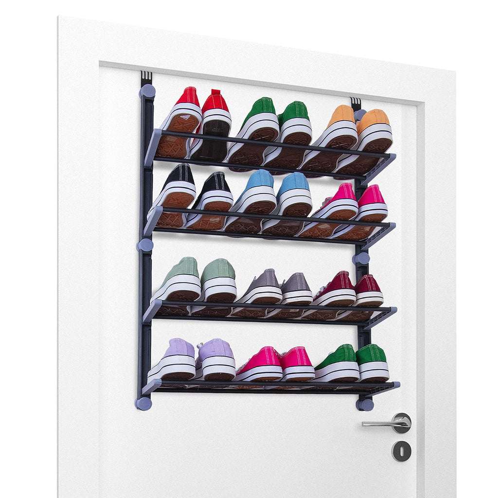 Over‑The‑Door Shoe Storage Organiser – 4‑Tier Hanging Rack| KNIGHT | Black
