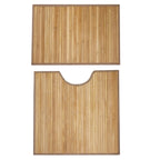 Knight Bamboo Floor Mat, Single and Set of 2 Bamboo Bath Mat