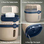 702844-KNIGHT Refillable & Reusable Dehumidifier, 360º Moisture Absorber- Blue