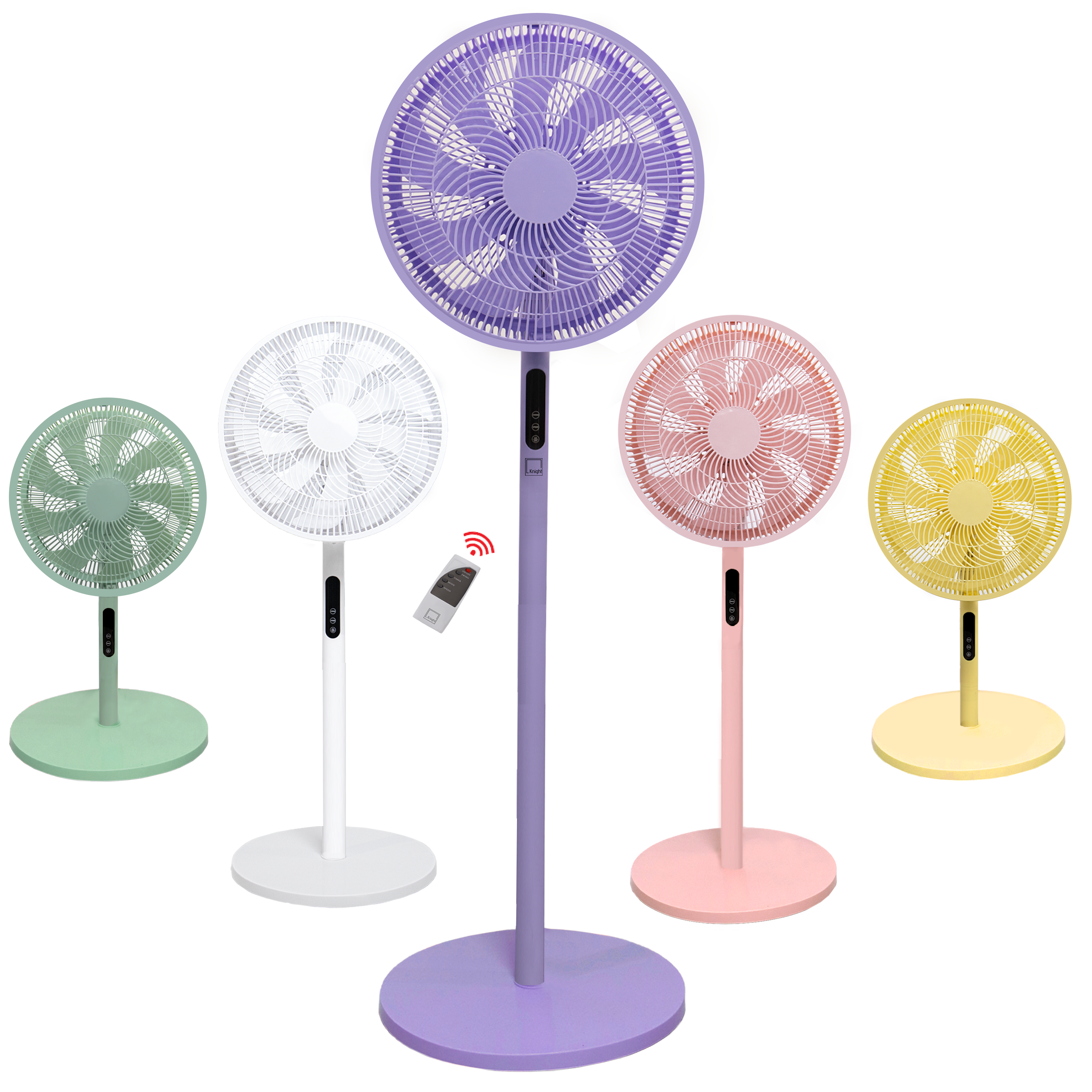 KNIGHT 2‑in‑1 16" Pedestal & Desk Fan with Remote Control – Lavender Purple
