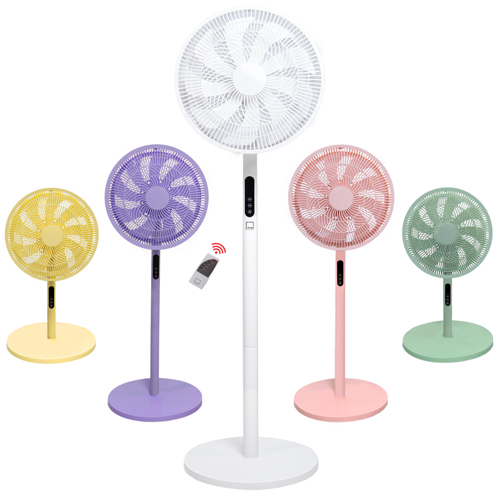 KNIGHT 2‑in‑1 16" Pedestal & Desk Fan with Remote Control – Off‑White