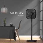 Knight 2in1 16" Square Stand Fan &amp; Desk Fan with Remote Control, Timer &amp; 3 speed Setting | 9 Blades Turbo Wind | Square Base | Oscillation | Easy Assemble - No Tools | Black