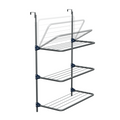 KNIGHT 3‑Tier Over‑The‑Door Clothes Airer – Space‑Saving Folding Drying Rack (Grey)