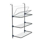 KNIGHT 3‑Tier Over‑The‑Door Clothes Airer – Space‑Saving Folding Drying Rack (Grey)