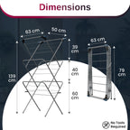 3 Tier Clothes Airer – Foldable Outdoor & Indoor  Drying Rack (Grey) | KNIGHT