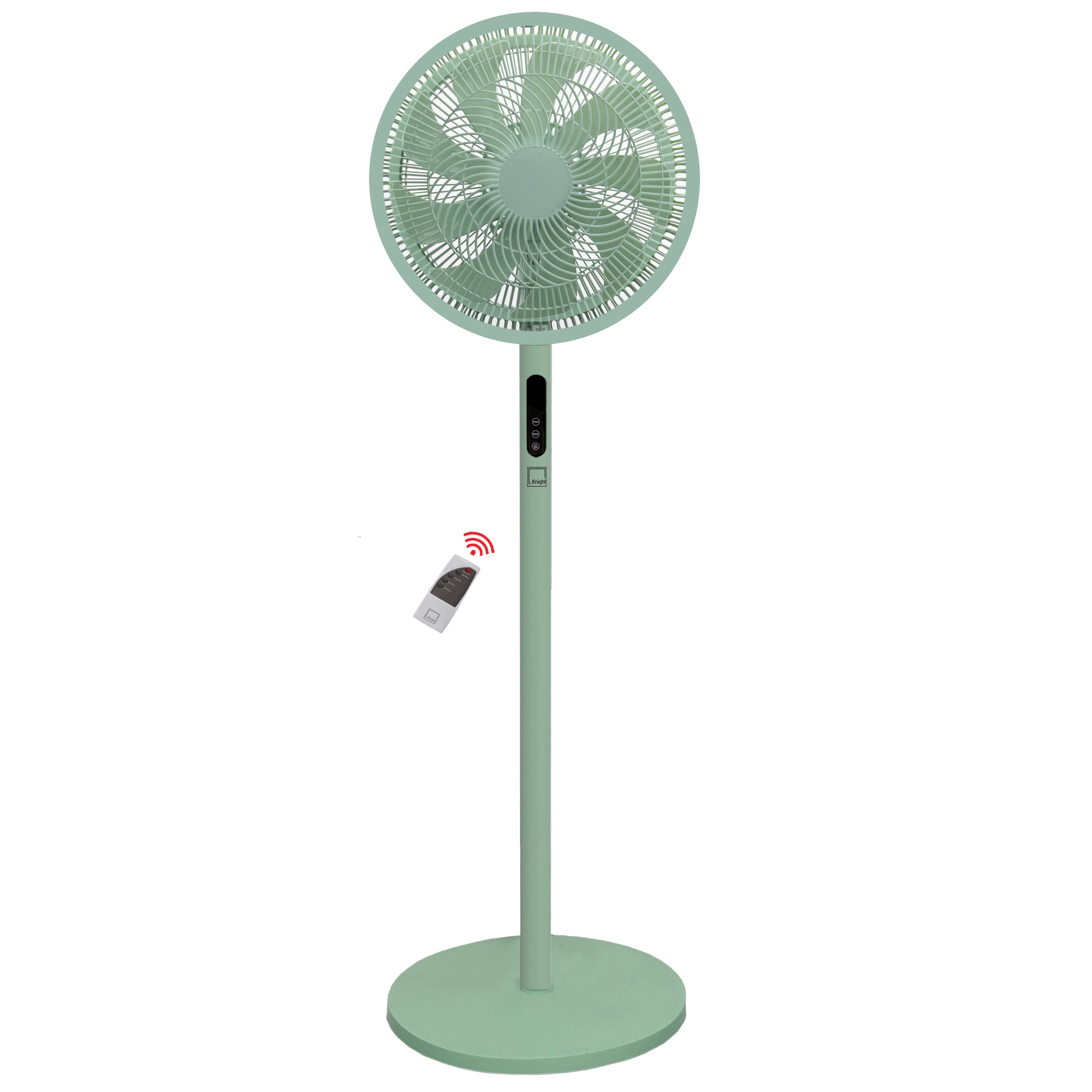 KNIGHT 2‑in‑1 16" Pedestal & Desk Fan with Remote – Mint Green