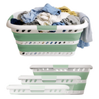 KNIGHT Collapsible Laundry Basket 42L – Foldable Pop‑Up Washing Basket (Green)