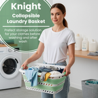 KNIGHT Collapsible Laundry Basket 42L – Foldable Pop‑Up Washing Basket (Green)