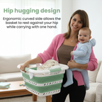 KNIGHT Collapsible Laundry Basket 42L – Foldable Pop‑Up Washing Basket (Green)