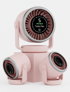 Knight AirFlex Mini Desk Fan, USB Rechargeable 3600mAh Battery - Use up to 10-Hours, Turbo Speed, Led Display, 5 Wind Speed Setting, Adjustable Angle, Portable Fan for Indoor&Outdoor (Blush Rose)
