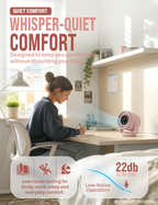 Knight AirFlex Mini Desk Fan, USB Rechargeable 3600mAh Battery - Use up to 10-Hours, Turbo Speed, Led Display, 5 Wind Speed Setting, Adjustable Angle, Portable Fan for Indoor&Outdoor (Blush Rose)